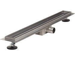 Brauer douchegoot 60cm - met vloerflens - zero/tegelinlegrooster (omkeerbaar)