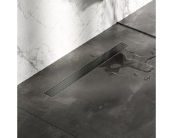 Brauer Douchegoot met Multifunctioneel Rooster en Flens - 80 cm - Gunmetal Geborsteld Pvd