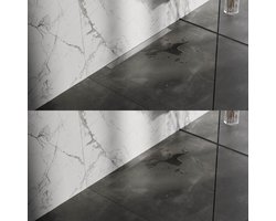 Brauer Douchegoot met Multifunctioneel Rooster en Flens Voor Wandmontage - 80 cm - Rvs Geborsteld