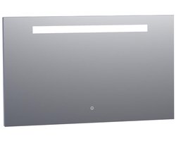 Brauer Garnet Spiegel - Rechthoekig - 120 cm - met Directe LED-Verlichting - Dimbaar - met Touchbediening