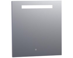 Brauer Garnet Spiegel - Rechthoekig - 75 cm - met Directe LED-Verlichting - Dimbaar - met Touchbediening