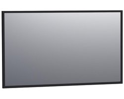 Brauer Onyx Spiegel - 120 cm - Rechthoekig - Zwart Geborsteld Frame