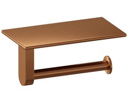 Brauer Toiletrolhouder Met Planchet - Koper Geborsteld Pvd