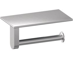 Brauer Toiletrolhouder Met Planchet - Rvs Geborsteld Pvd