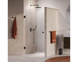 Brauer Void - Carving Nisdeur - Helder Glas - 90 x 200 cm - Omkeerbaar - incl. Glascoating - PVD Gunmetal Geborsteld