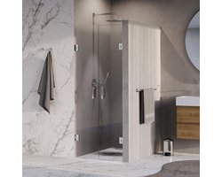 Brauer Void - Pendeldeuren - Helder Glas - 70 x 200 cm - incl. Glascoating - Chroom