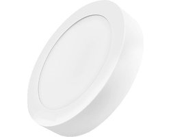 Braytron LED Plafondlamp Plafonnière Opbouw- Aluminium - Ronde- Wit- 12W -6000k cold Wit licht