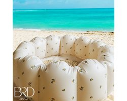 BRD® Outdoor | Beige Citroen Opblaasbare Baby Zwembadje / Ballenbak | Ø 90 x 25 cm | Opblaaszwembad baby pool kinder peuter | Ivoor crème off-white wit