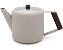 Bredemeijer - Dubbelwandige theepot Duet Design Boston - 1,1 liter - RVS - Zand