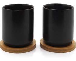 Bredemeijer - Kopjes Umea met bamboe onderzetter - theemok set van 2