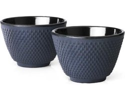 Bredemeijer - Kopjes Xilin gietijzer blauw - theemok set van 2