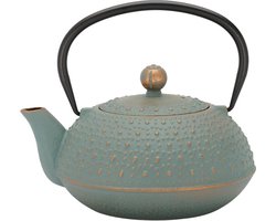 Bredemeijer - Theepot Anhui 0,9L gietijzer blauw met filter - theezeef