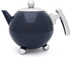Bredemeijer Theepot Bella Ronde 1,2L Oxford Blue- Dubbelwandig