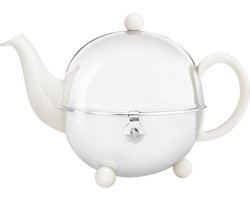 Bredemeijer - Theepot dubbelwandig Cosy - met theezeef - 0,9 liter - Wit