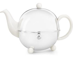 Bredemeijer - Theepot dubbelwandig Cosy - met theezeef - 1,3 liter - Wit