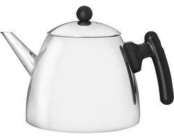 Bredemeijer - Theepot dubbelwandig Duet Classic - 1,2L - RVS - Zwart beslag