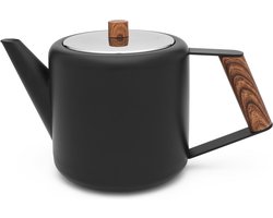 Bredemeijer - Theepot dubbelwandig Duet Design Boston - 1,1 liter - RVS - Mat zwart