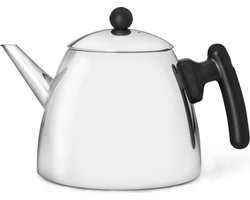 Bredemeijer - Theepot Duet Classic dubbelwandig - 1,2L - RVS - Zwart beslag