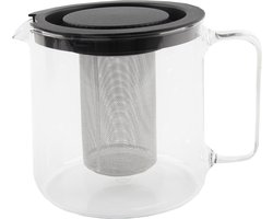 Bredemeijer - Theepot Emma glas 1,3 liter met RVS filter - theezeef