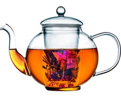 Bredemeijer - Theepot glas Verona - 1,5 liter - Enkelwandig glas met theezeef