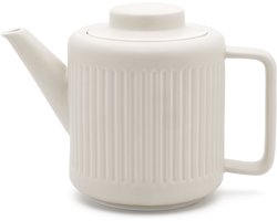 Bredemeijer - Theepot keramiek Skagen - 1,2 liter - Wit - Met theezeef