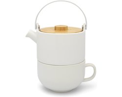 Bredemeijer - Theepot keramiek - Tea for one Umea - 0,5 liter - Wit - Aardewerk