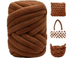 Breigaren 500g - Bruine wol - Dikke tangle - Ideaal voor handdoeken en dekens - ShopVlot
