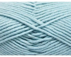 Breipakket sjaal merinowol/acryl garen inclusief breinaalden set - Sjaal breien wol garens baby blauw 4 x 100 gram - Naaldikte 7 mm