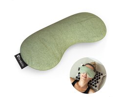 BrellaVio Oogkussen Lavendel - Groen - Yoga Oogmasker - Verzwaard - Gevuld met Lavendelbloemen en Lijnzaad