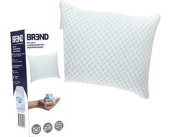 BREND BR-2215 CloudComfort Hoofdkussen voor alle Slaapposities – Memory Foam - Met Warme en Koele Kant - Aanpasbaar Comfort - Wit