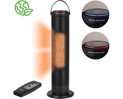 BREND BR-2221 Keramische Ventilatorkachel met ECO-modus en Thermostaat 15-35 °C - Elektrische Kachel – Verwarming – 2000W – Zwart