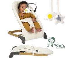 Brendan Baby Care® - Opvouwbare & Lichtgewicht Wipstoel met Gratis Speelboog - Comfortabel & Veilig - Geboorte tot 2 Jaar - Wipstoel Baby - Afneembare & Wasbare Hoes