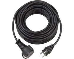 Brennenstuhl BREMAXX® Verlengkabel (Verlengsnoer 10m kabel in zwart, voor kortstondig gebruik buitenshuis IP44, bruikbaar tot -35 °C en UV-bestendig)