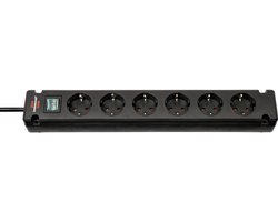 Brennenstuhl Bremounta Stekkerdoos, 6-Voudig (verdeeldoos voor bevestiging , 3m Kabel, met hogere contactbescherming)