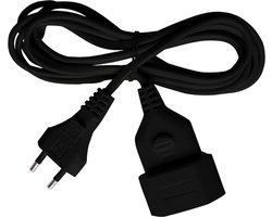 Brennenstuhl kunststof verlengkabel (voor binnen, 3 m kabel, met Euro-stekker en koppeling) zwart