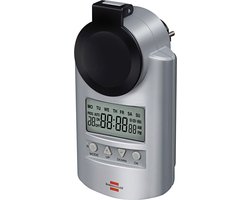 Brennenstuhl Primera-Line DT IP44 Tijdschakelaar, digitale tijdschakelaar (Timer met stopcontact met hogere contactbescherming)
