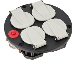 Brennenstuhl Stekkerdoos, montageplaat, 4-voudig, IP20, 230 V/16 A, met thermostaat, 1081080