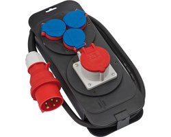 Brennenstuhl Verdeelblok / stroomverdeler 16A (2m H07RN-F 5G1,5 kabel, voor gebruik op de bouwplaats en permanent gebruik buitenshuis IP44, geschikt voor wandmontage, Made in Germany)