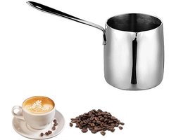Brenzoos - 14oz Turkse Koffie Pot Rvs Melk Warmer voor Thuisgebruik