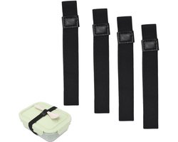 Brenzoos - Bento Box riemen set van 4 - elastische bevestigingsriemen voor lunchboxenVervangende bentoboxbanden voor thuis, reizen, camping en picknick