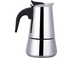 Brenzoos - : Espressomachine voor inductie - Roestvrijstalen mokkakan espresso-koffiezetapparaat voor op de camping - Koffiekoker geschikt voor alle warmtebronnen - 450 ml espresso maker (450 ml) met snelle bereiding