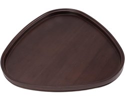 Brenzoos - Houten dienblad in elegant driehoekig ontwerp van stevig bamboe voor café, kantoor en eettafel - Multifunctioneel en klein formaat