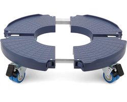 Brenzoos - Plantenkar met wielen 400 lbs capaciteit, verstelbare rollende plantenstandaard voor binnen en buiten, bloempot mover - blauw
