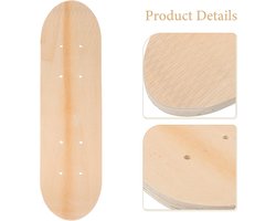 Brenzoos - Skateboard van natuurlijk hout - DIY skateboard met 7 lagen - Graffiti en licht houten bord