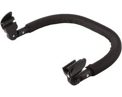 Brenzoos - Verstelbare armleuning voor kinderwagen met handige handgreep - Universeel kinderwagengeleidingsrek - Babybumper accessoire - Zwart - Ideaal voor comfortabele wandelingen met je baby