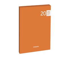Brepols agenda 2026-2027 - VENETO FLEXI - Schoolagenda - 1 dag per pagina - Soepele omslag - Dagoverzicht - Oranje - 11.5 x 16.9 cm