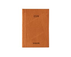 Brepols agenda 2026 - DELTA [0.834] - LUCCA - 1 week op 2 pagina's - Weekoverzicht - Bruin - 8.1 x 12 cm
