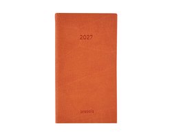 Brepols agenda 2027 - OPTIVISION POCKET [0.717] - LUCCA - Zakagenda - 1 week op 2 pagina's - Weekoverzicht - Oranje - 9 x 16 cm