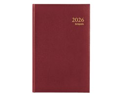 Brepols bureau agenda 2026 - SATURNUS LUXE [0.216] - LIMA - Bureau agenda - 1 dag op 1 pagina - Dagoverzicht - Bordeaux - 13.3 x 20.8 cm