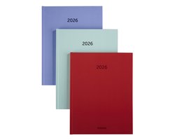 Brepols bureau agenda 2026 - TIMING [0.136] - SUNRISE - Bureau agenda - 1 week op 2 pagina's - Weekoverzicht - Rood - 17.1 x 22 cm